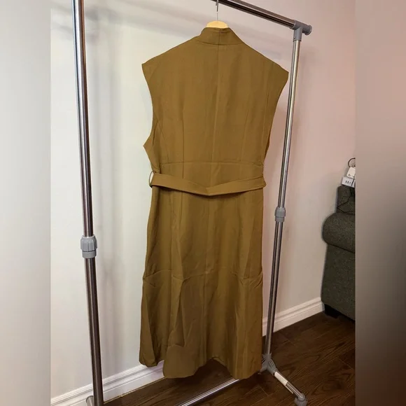Elegant Brown Sleeveless Dress - Picture 5 of 7